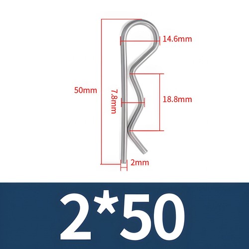 Split Retaining Pin R Clips Retaining Pins Split Pins Clevis Pins 1mm - 6mm Stainless Steel ...
