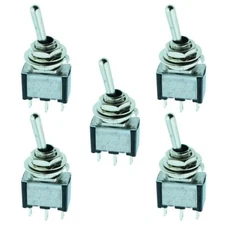 5 x TA106A1 On-(on) Momentary Miniature Toggle Switch Mini SPDT 3A