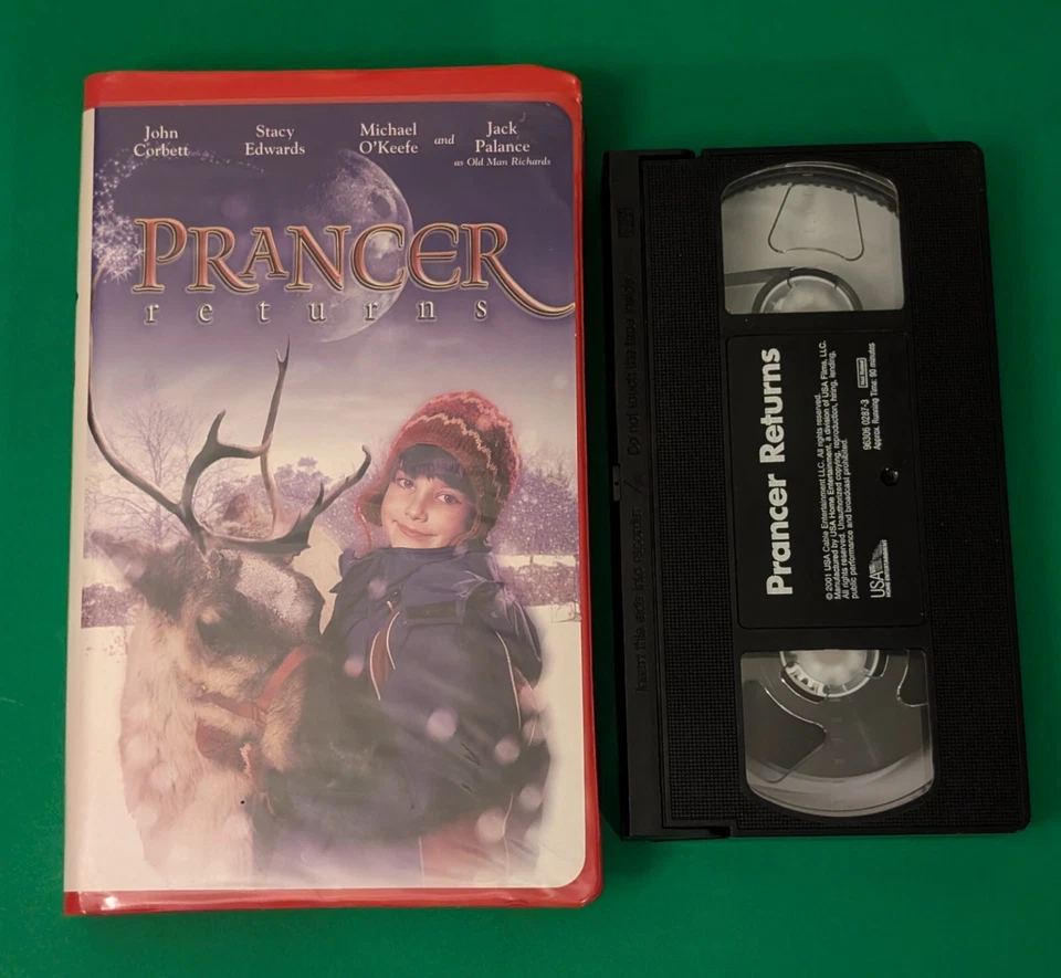 Prancer (1989) & Prancer Returns (2001) VHS Tapes - Christmas Holiday Abe Vigoda Foto 4 de 4