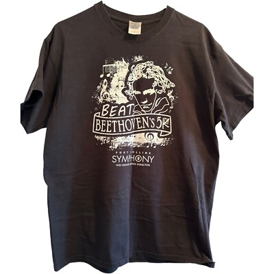 Beethoven s 5th Symphony Tee Shirt Womens Large Black Tee Shirt Ft Collins CO