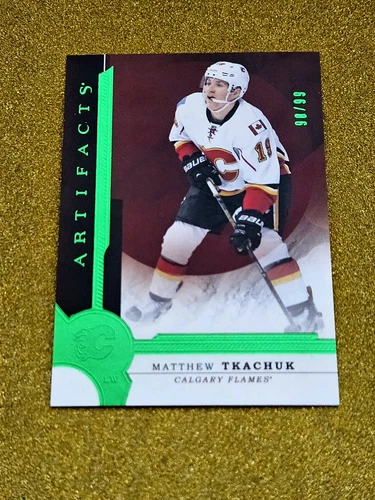 2016-17 Upper Deck Artifacts Emerald Matthew Tkachuk Rookie /99 Mint #RED185
