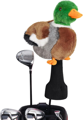 Copricapo guidatore divertente, copri mazze da golf peluche collo lungo, copricapo pilota animali - Foto 7 di 12