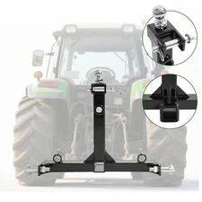 Heavy-Duty 3 Point Hitch Adapter for Tractors 2" Receiver Trailer Drawbar Cat 1