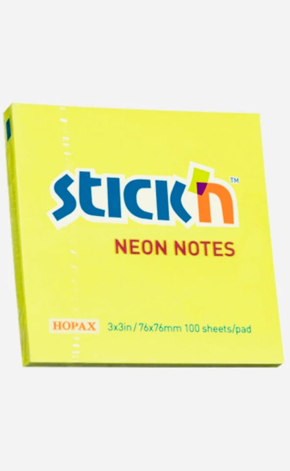 Sticky Post It Notes Removable Neon 76x76 Bright Memo Pads 200 to 7000 Sheets - Image 3 of 4