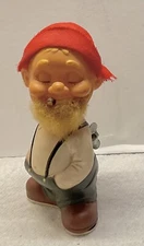 Vintage Tin & Plastic Mechanical ALPS Wind Up Hillbilly Toy Japan WORKS!!