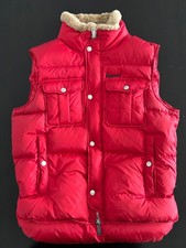 D Squared Men’s Down Jacket / Down Vest Red Size 52 With Trimmed Lamb Collar.