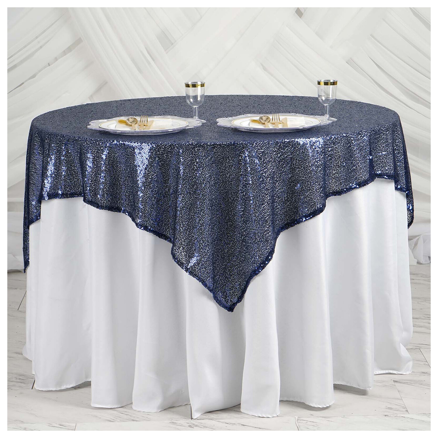 Mantel Superposición Lentejuelas Tela Bling Fiesta Boda Decoración Paño GB