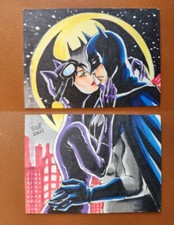 Batman & Catwoman 2011 DC Comics Embrace PSC Sketch Card by Sanna U Suo