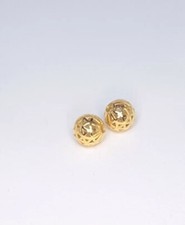 14K Solid Gold Fancy Round Beads For Jewelry Beads Sphere Spacer Beads Findings.