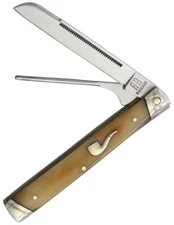 Rough Ryder The Pipe Doctor Pocket Knife Stainless Sheepsfoot Blades Bone Handle