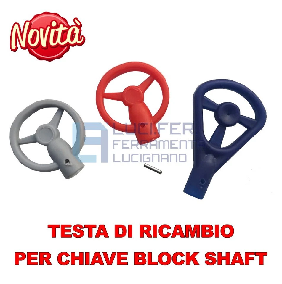 TESTA DI RICAMBIO PER CHIAVE BLOCK SHAFT TESTA IN PLASTICA CHIAVE BLOCK SHAFT