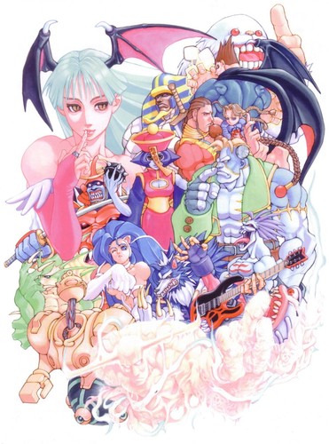 Camiseta Darkstalkers Juego Personajes Collage Arte Premium | Unisex - Imagen 2 de 7