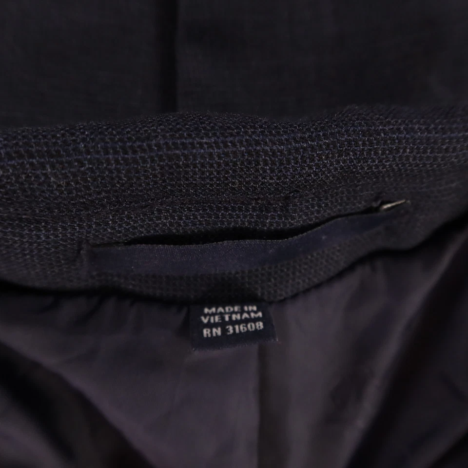 Jos A Bank Suit 3XL 3XLT Blue Hopsack Wool Cooling Summer Tailored Fit 54L 42x29 - Image 3 of 4