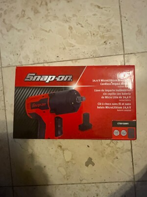 #ad Snap On Gun Metal 14.4 V Microlithium Cordless Impact w Battery CT861GMW1 New $400.00