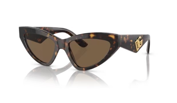 Солнцезащитные очки Dolce - Gabbana DG4439 50273 женские HavanaТемно-коричневый 55 мм 34790₽