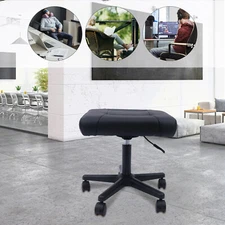 Office Foot Stool with Wheels, Height Adjustable Rolling Leg Rest Adjustable