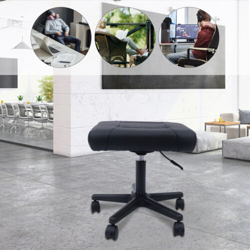 Footrest Footstool Ergonomic Adjustable Height Rolling Swivel Stool for Office - Picture 18 of 22