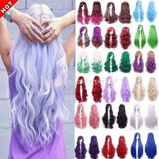 Fashion Cosplay Hair Wig Women Long Straight Curly Party Anime Costume Full Wigs