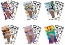 Philadelphia FootWhere® Souvenir Fridge Magnets. 6 Piece Set. Made in USA