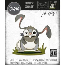 Tim Holtz "COLORIZE: OLIVER" Rabbit Sizzix Thinlits Dies 665219 MSRP $25