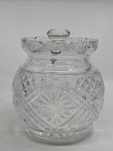 1999 Samuel Miller Waterford Kristallkeksfass & Deckel Fred Curtis signiert - Bild 3 von 13