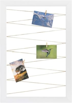  FC Fotohalter Pinnwand Fotorahmen Weiß Matt Bilderrahmen Neo Line CLAMARO 