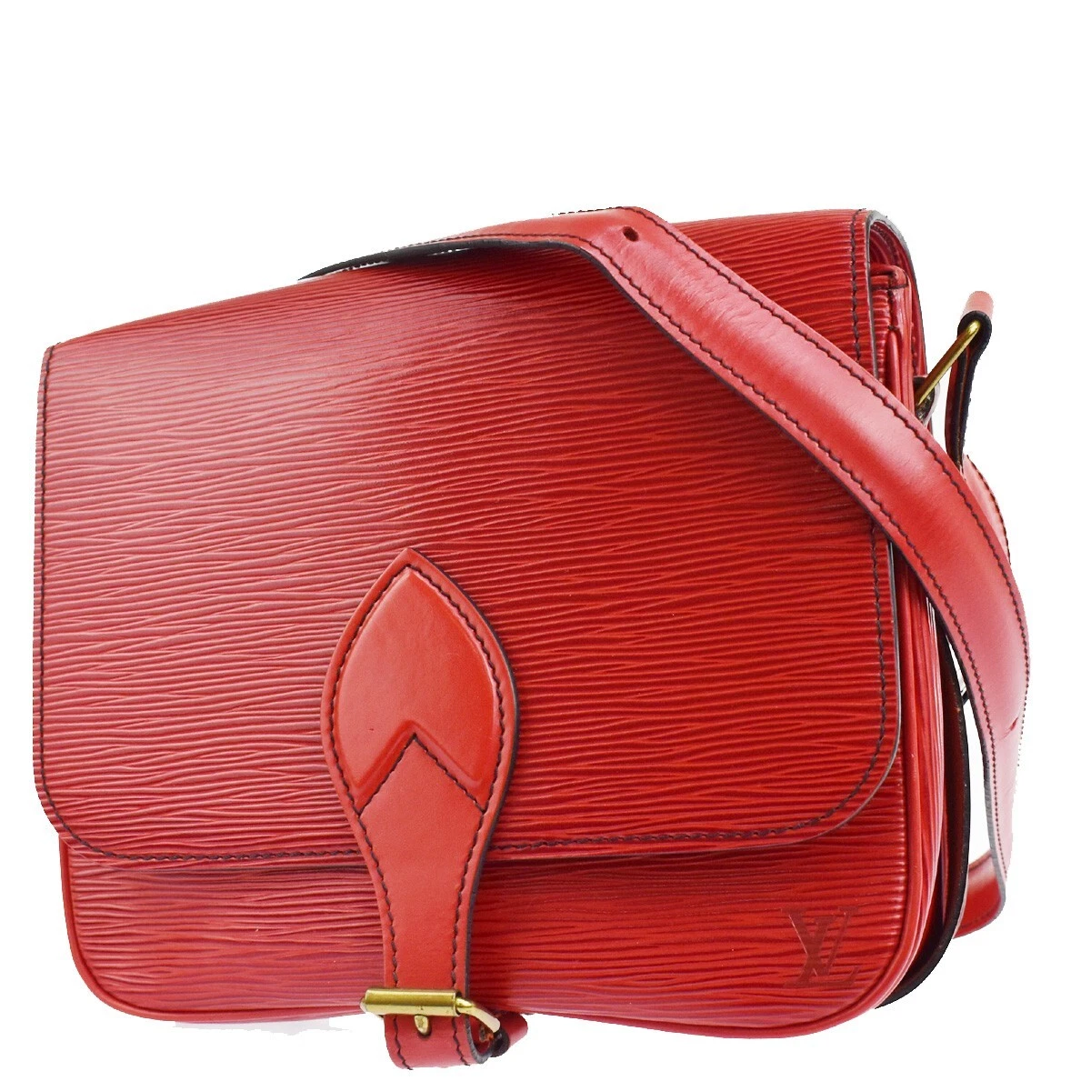 Louis Vuitton Cartouchiere Bag Crossbody Red Epi Leather Auction