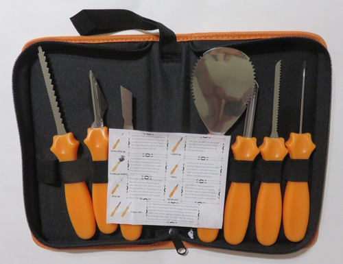 Professional Pumpkin Carving Kit - Heavy Duty Stainless Steel 7 PCS in Case NEW! - Picture 4 of 4