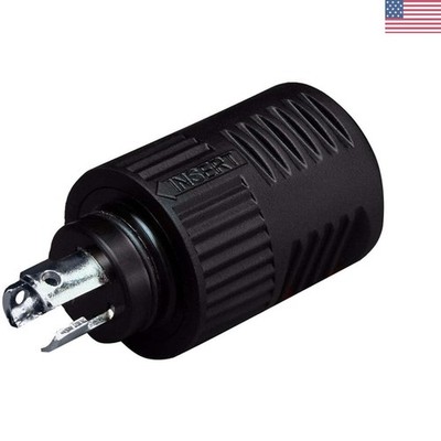 Versatile 3-Wire ConnectPro Plug   Ergonomic Brass Receptacle for 12V Systems