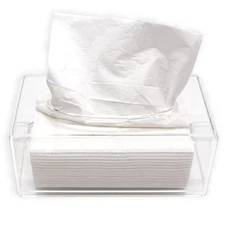 Acrylic Tissue Box, Clear Tissue Holder Rectangular Tissue Dispenser Dryer Sh...