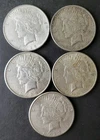 1922, 1922 D, 1923 D, 1923 S, and 1923 S $1 Peace Silver Dollars