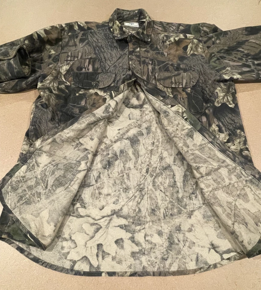 Vintage Mossy Oak Camo Flannel Men’s  Button Shirt Made In USA size 2XL - Image 3 of 4