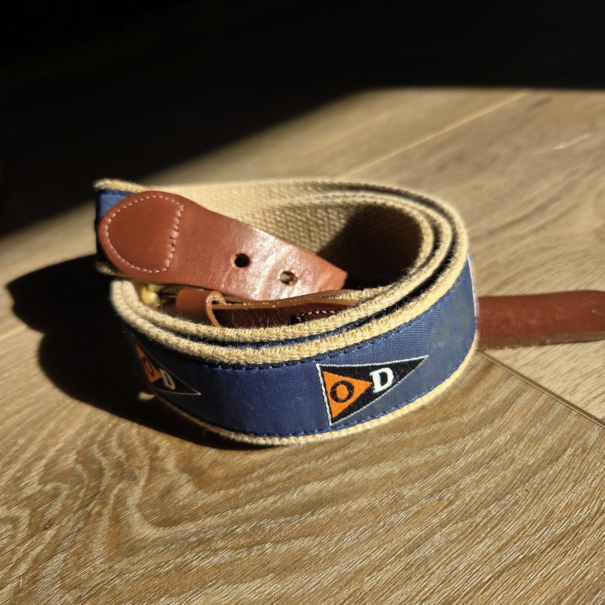 Vintage Leatherman LTD Belt Old Dominion Yacht Club VA Ribbon Sz 42