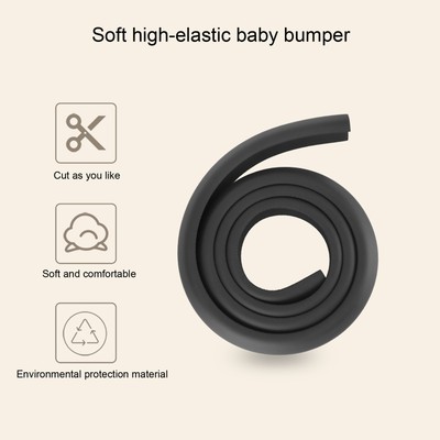 (Schwarz) Baby Proofing Edge Protector L-Type High Elastic Furniture Edge C AK