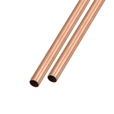 METALLIXITY Copper Tube (8mm OD x 0.2mm Wall T x 300mm L) 2Pcs, Straight Tubi...
