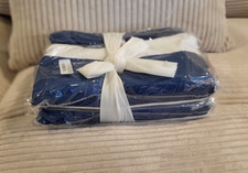 Blue & White Solid Beach Towel, Rectangular 7...