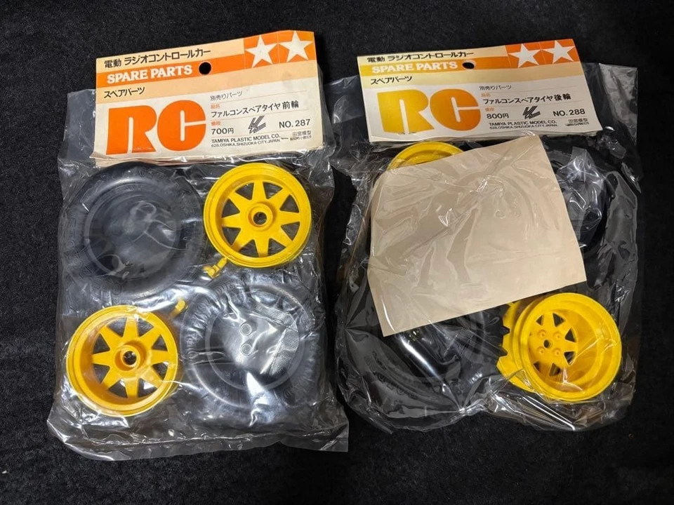 Tamiya Falcon Spare Tire Set RC Car Vintage Off Road Rare Parts - Image 2 of 2