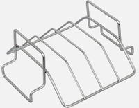 2in1 Rib Rack Turkey Roaster for Big Green Egg Kamado Joe Pit Boss Stainless BBQ