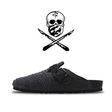The Shoe Surgeon Black Python Luxe Mule Men's 10 / Women's 11.5