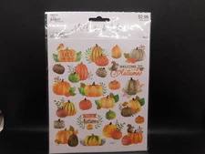 The paper studio stick a bilities Gold glitter Autumn stickers 24pc