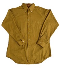 Vintage Sears The Men  s Store Goldenrod 16 L 16.5 Perma Prest Button Dress Shirt