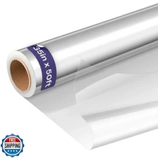 Clear Cellophane Wrap Roll (35in x 50ft) - Folded Cellophane Wrap