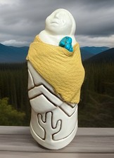 Native American Pottery Story Teller Women signed by T. Eagan Vintage Art