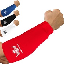SORANO SPORTS® Red Padded Elasticated Forearm Brace Slip on Protector Arm Pad