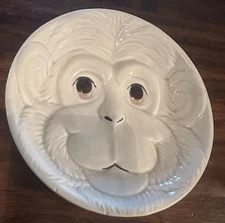 Fritz and Floyd Porcelain Monkey Face Trinket Dish 6"