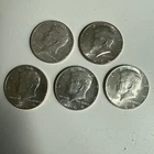 5x Kennedy Half Dollars 1964 - 90% Silver Free Shipping