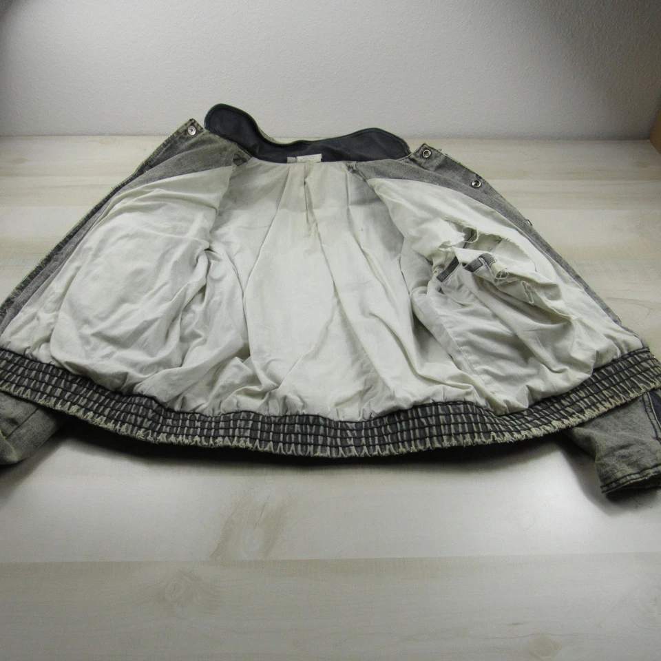 Vintage Guess Jacket Mens Small Gray Black Denim George Marciano Marty McFly - Image 3 of 4