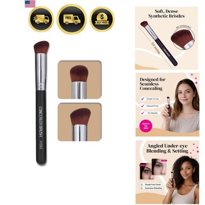 Angled Concealer Brush by - Under-Eye Concealing, Contouring & Setting, Seaml...