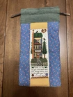 Finished Cross-Stitch Quilted Wall Hanging Welcome Home With Scripture & Buttons