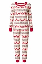 Hanna Andersson Pajama Set Womens Small Christmas Reindeer Organic Cotton